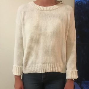 Gap Cream Shaker Stitch Crewneck Pullover Sweater